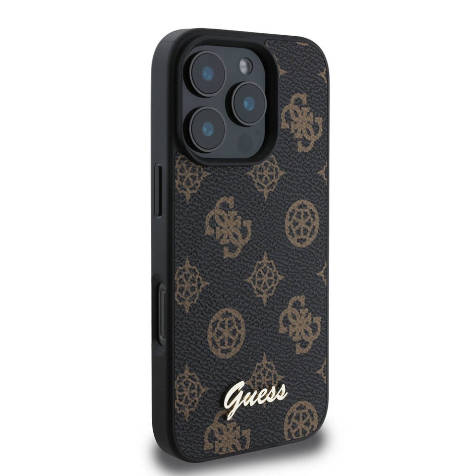 Husa pentru iPhone 16 Pro Max Peony Script MagSafe, Guess - Negru - 3 | YEO