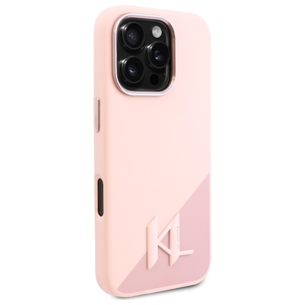 Husa pentru iPhone 16 Pro Max, Silicone MagSafe, Karl Lagerfeld - Roz - 3 | YEO