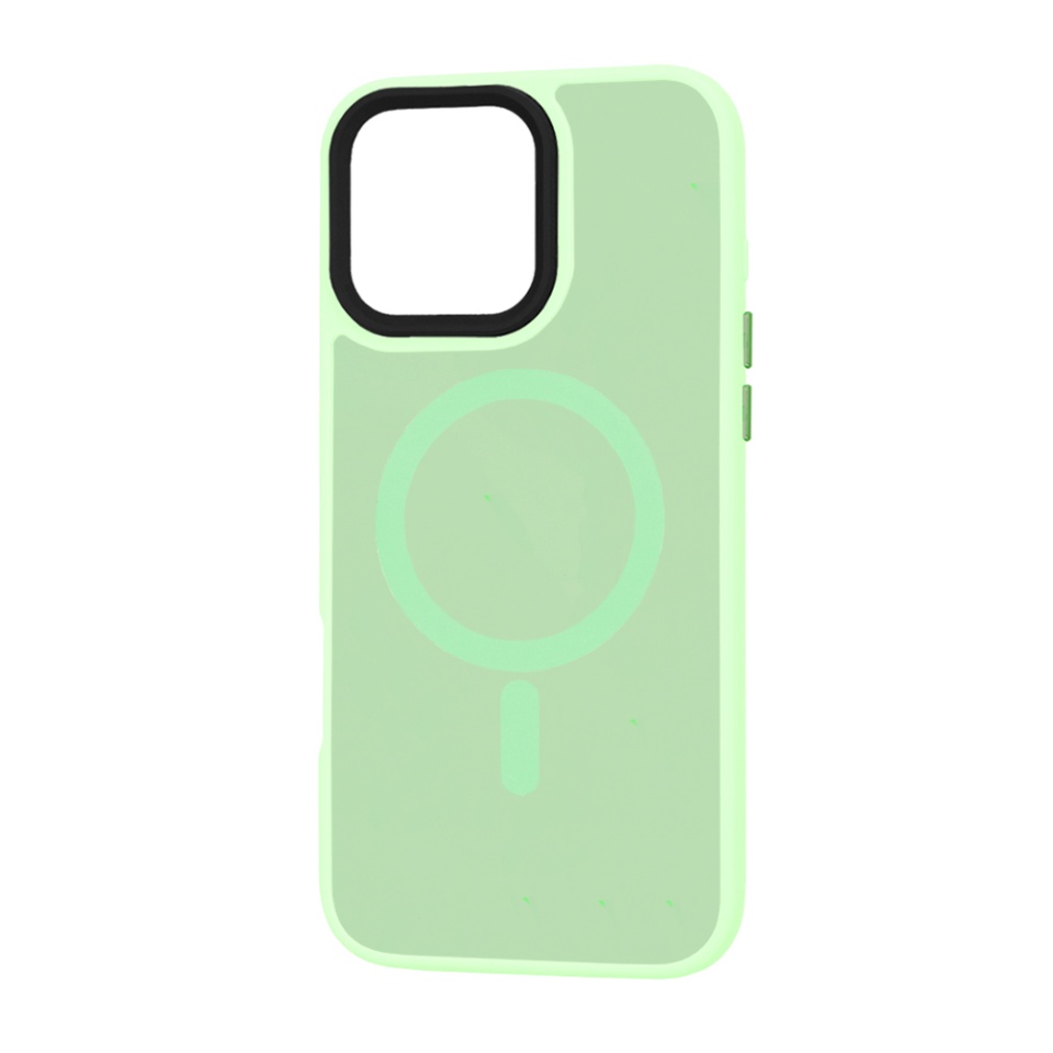 Husa pentru iPhone 16 Pro Max, SKYDDAR INNOVATION, HaloFrost MagSafe, Antisoc, set cu sticker, Verde deschis - 3 | YEO