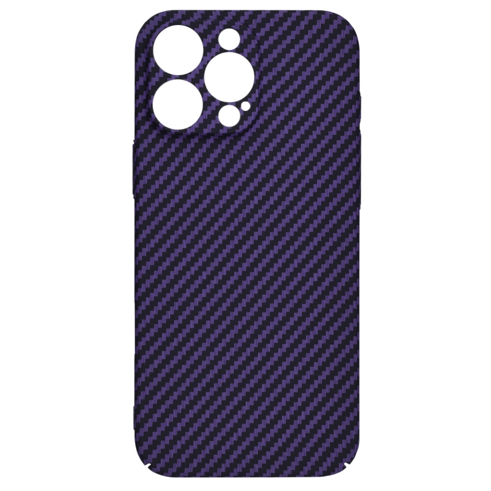 Husa pentru iPhone 16 Pro Max, SKYDDAR INNOVATION, textura carbon, Carbonite FiberShell, Mov, set cu sticker - 3 | YEO