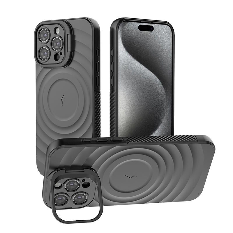 Husa pentru iPhone 16 Pro Max, SKYDDAR, Pulse Case Magsafe din Silicon, Negru