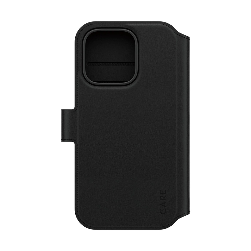 Husa pentru iPhone 16 Pro, PanzerGlass, CARE Feature MagSafe Case Tango Two-in-One Wallet, Tip Carte Detasabila 2in1 cu Portofel si Prindere Magnetica, Piele Ecologica, Antisoc, Negru - 1 | YEO