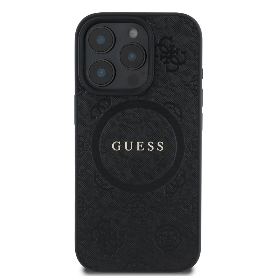 Husa pentru iPhone 16 Pro Saffiano MagSafe, Guess - Negru - 1 | YEO