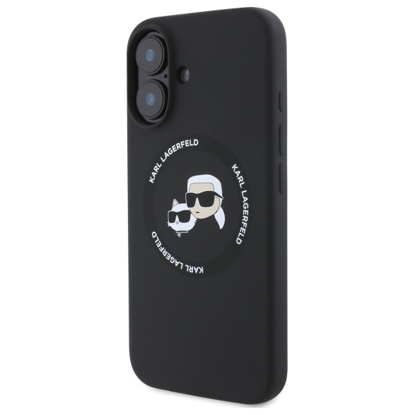 Husa pentru iPhone 16, Silicone MagSafe, Karl Lagerfeld - Negru - 2 | YEO