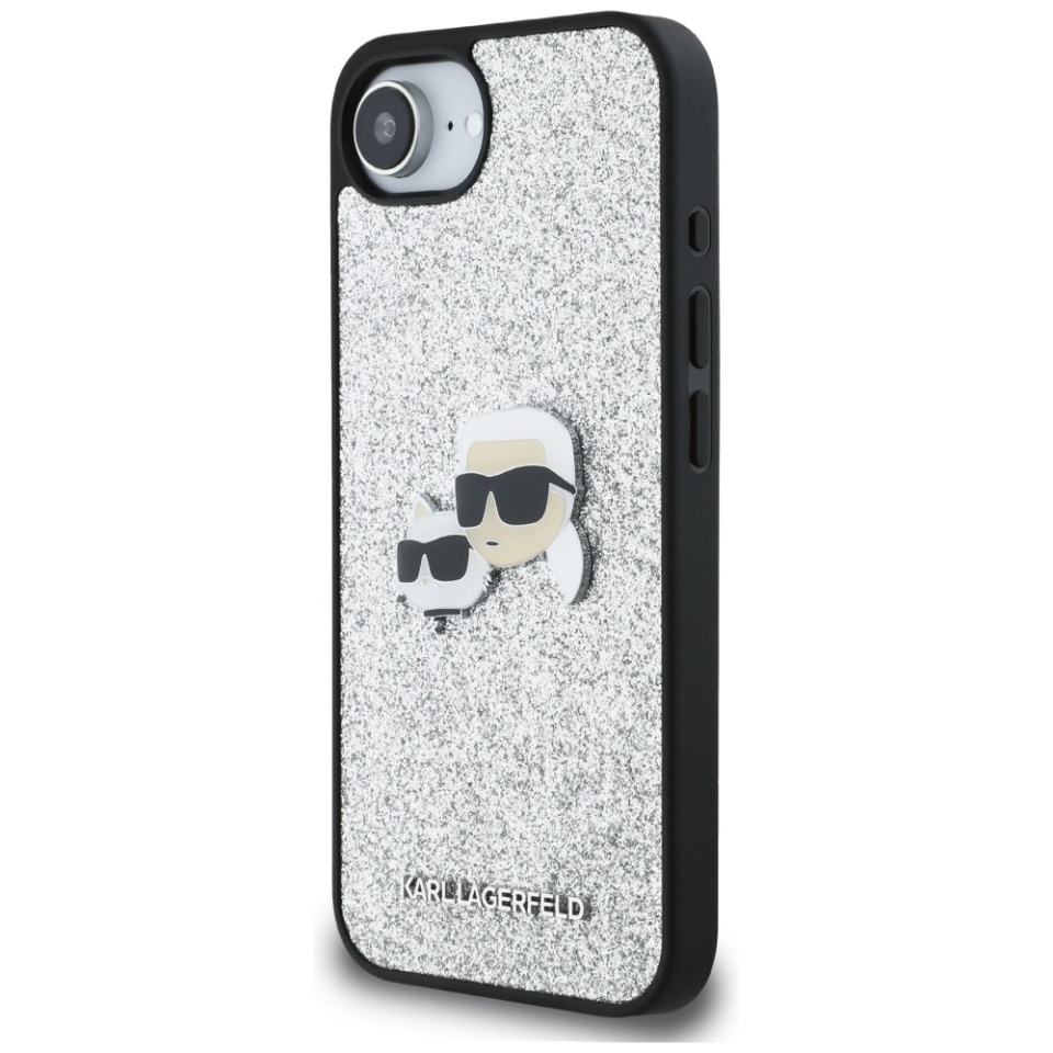 Husa pentru iPhone 16e, Hardcase Glitter, Karl Lagerfeld, Argintiu - 3 | YEO