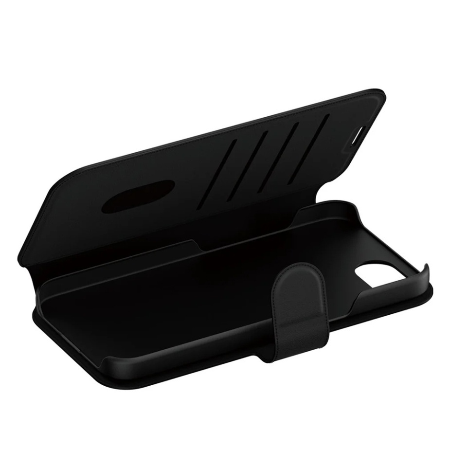 Husa pentru iPhone 16e, PanzerGlass, CARE Feature Case Tango Two-in-One Wallet, Tip Carte Detasabila 2in1 cu Portofel si Prindere Magnetica, Piele Ecologica, Antisoc, Negru - 1 | YEO