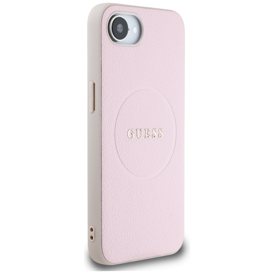 Husa pentru iPhone 16e, Saffiano Iridescent Script, Guess, Roz - 2 | YEO