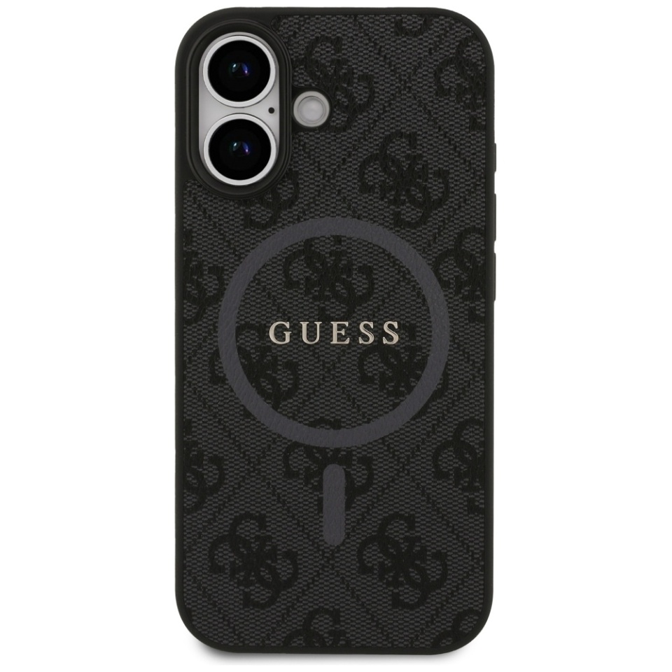 Husa pentru iPhone 17, 4G Ring Classic Logo MagSafe, Guess, Negru - 2 | YEO