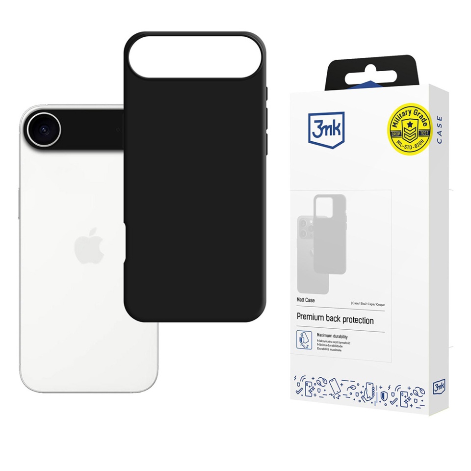 Husa pentru iPhone 17 Air, 3mk Matt Case, Negru