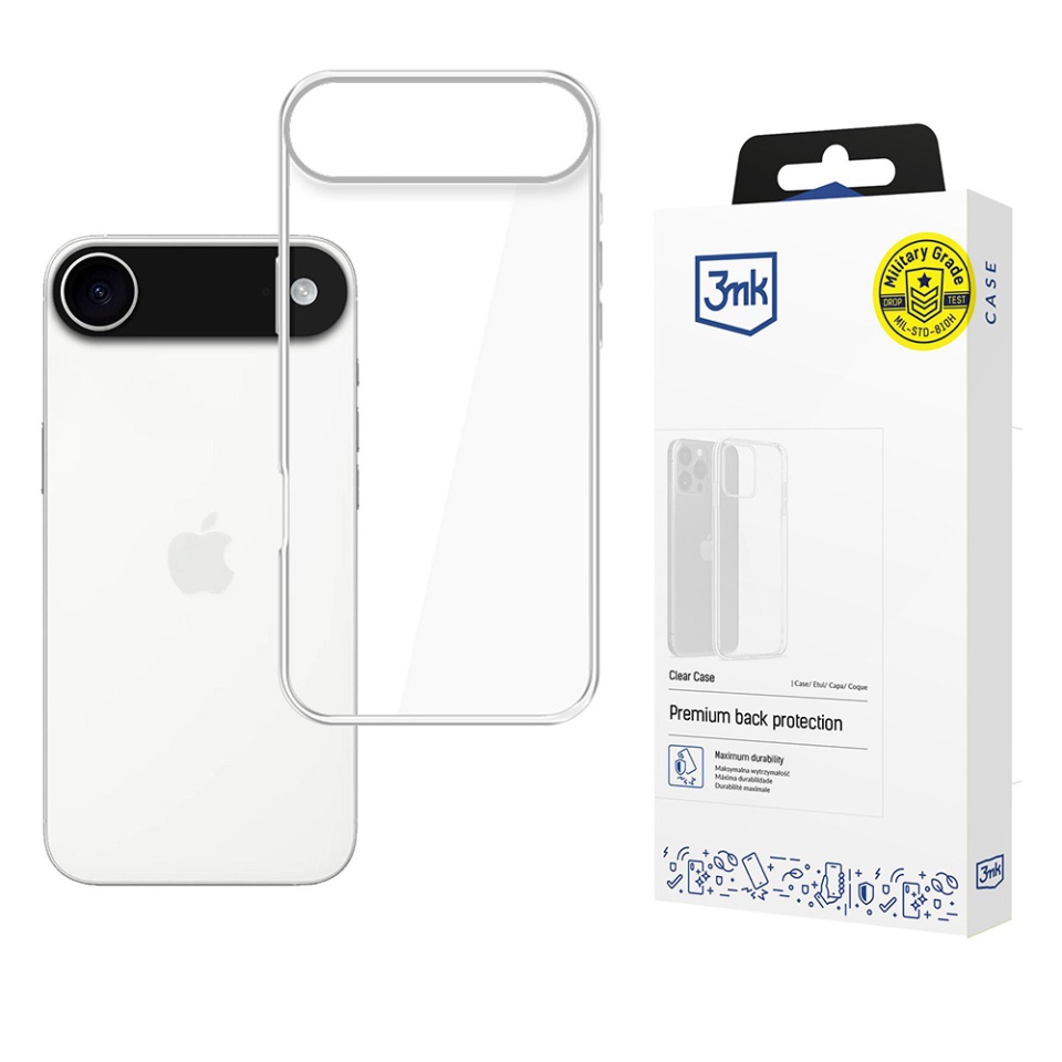 Husa pentru iPhone 17 Air, din silicon, 3mk Clear Case, Transparent