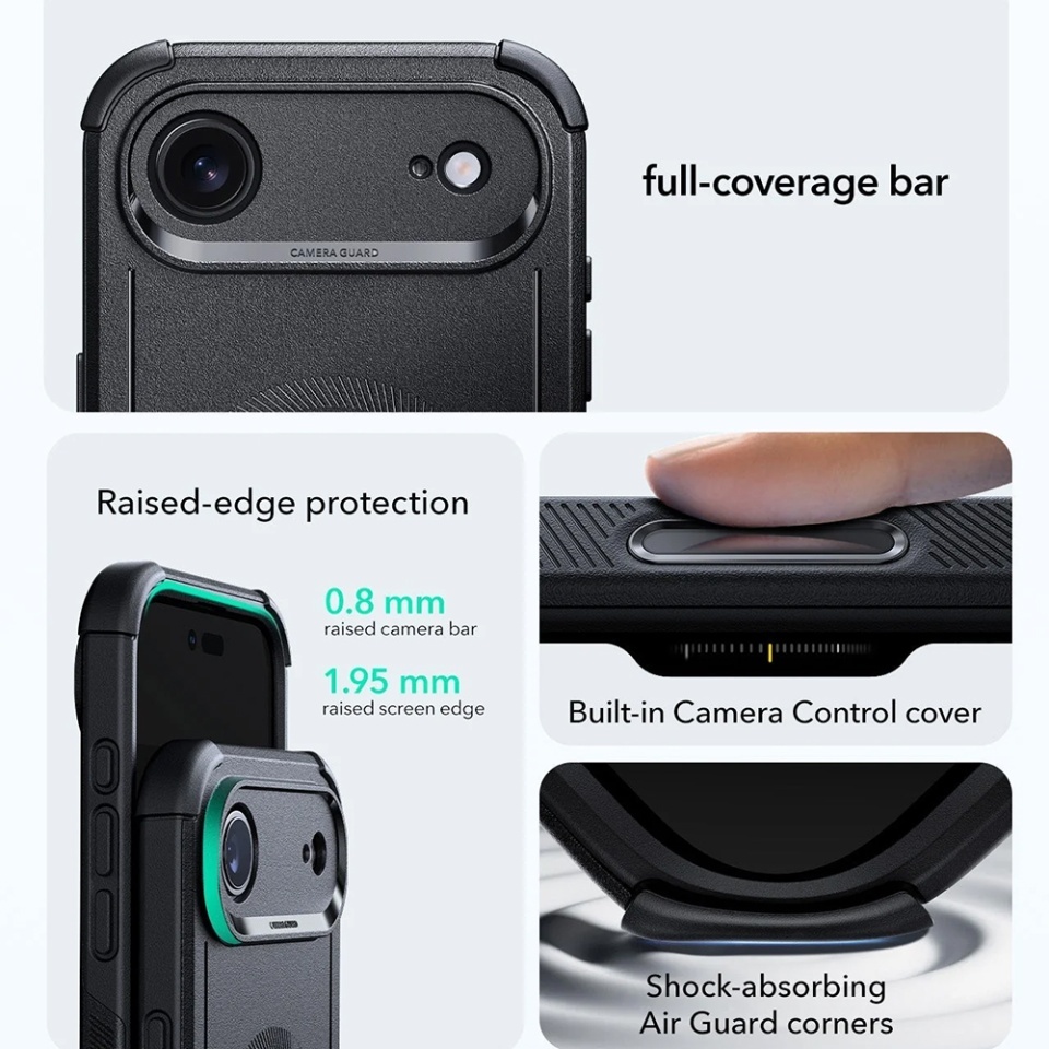 Husa pentru iPhone 17 Air, Magsafe, ESR Cyber Halolock, Negru - 2 | YEO