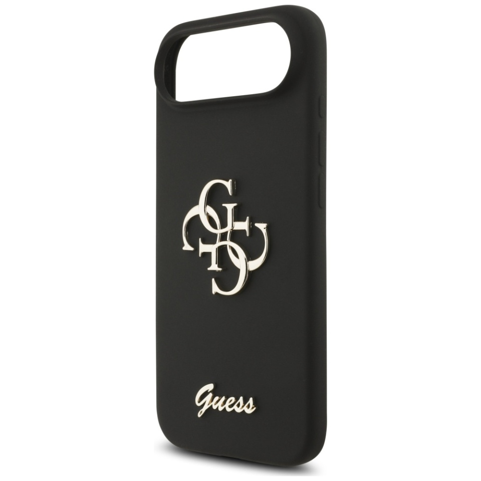 Husa pentru iPhone 17 Air, Silicone Big 4G Script, Protectie Slim, Negru - 3 | YEO