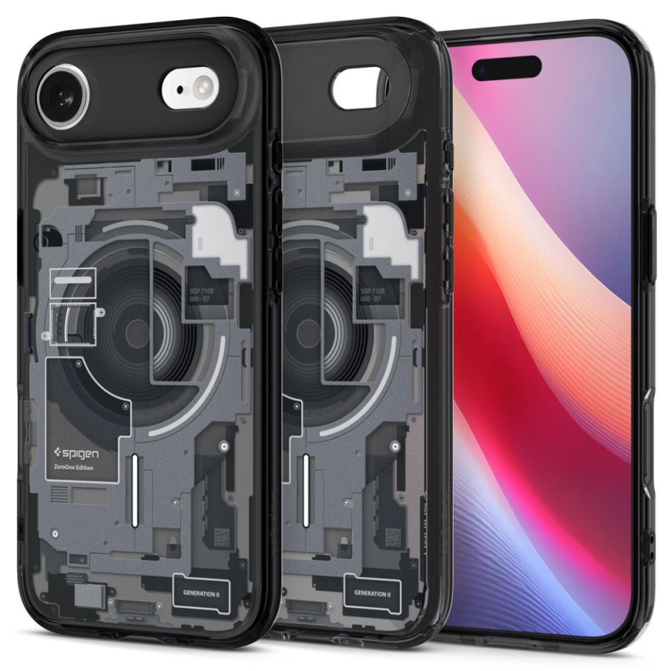 Husa pentru iPhone 17 Air, Spigen Ultra Hybrid Zero One - Negru