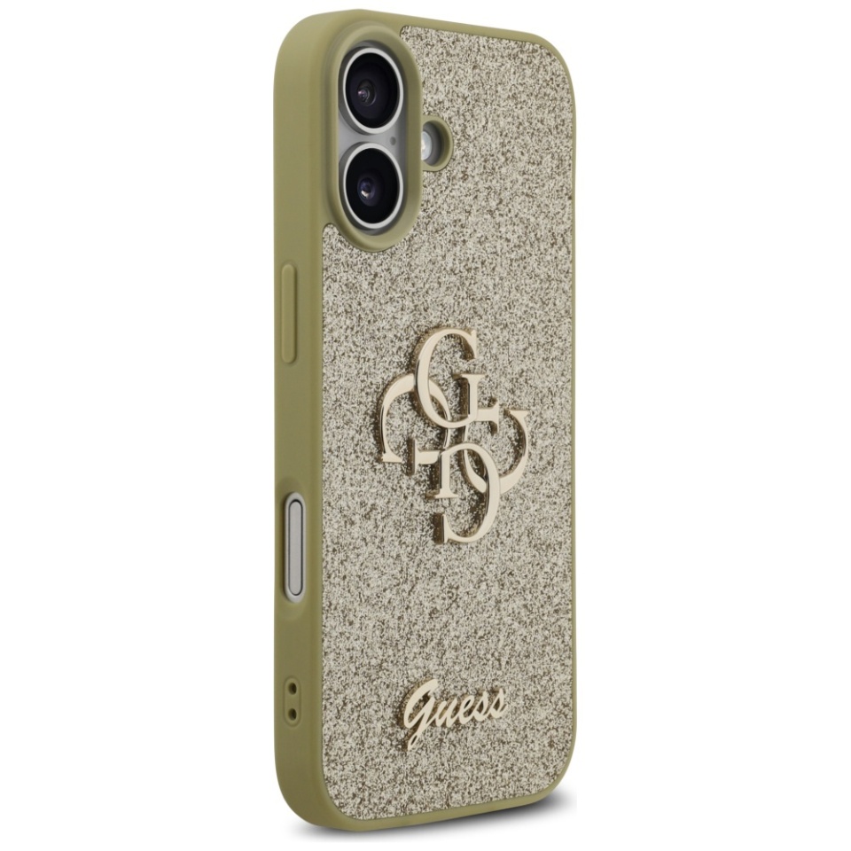Husa pentru iPhone 17, Glitter Fixed Big 4G, Protectie Slim, Guess, Auriu - 3 | YEO