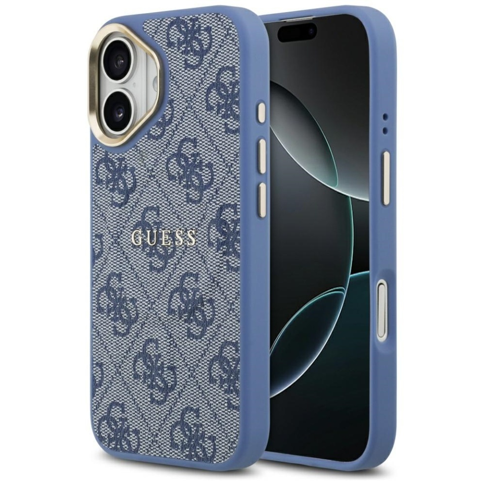 Husa pentru iPhone 17, Guess, Hardcase 4G Classic MagSafe, Albastru
