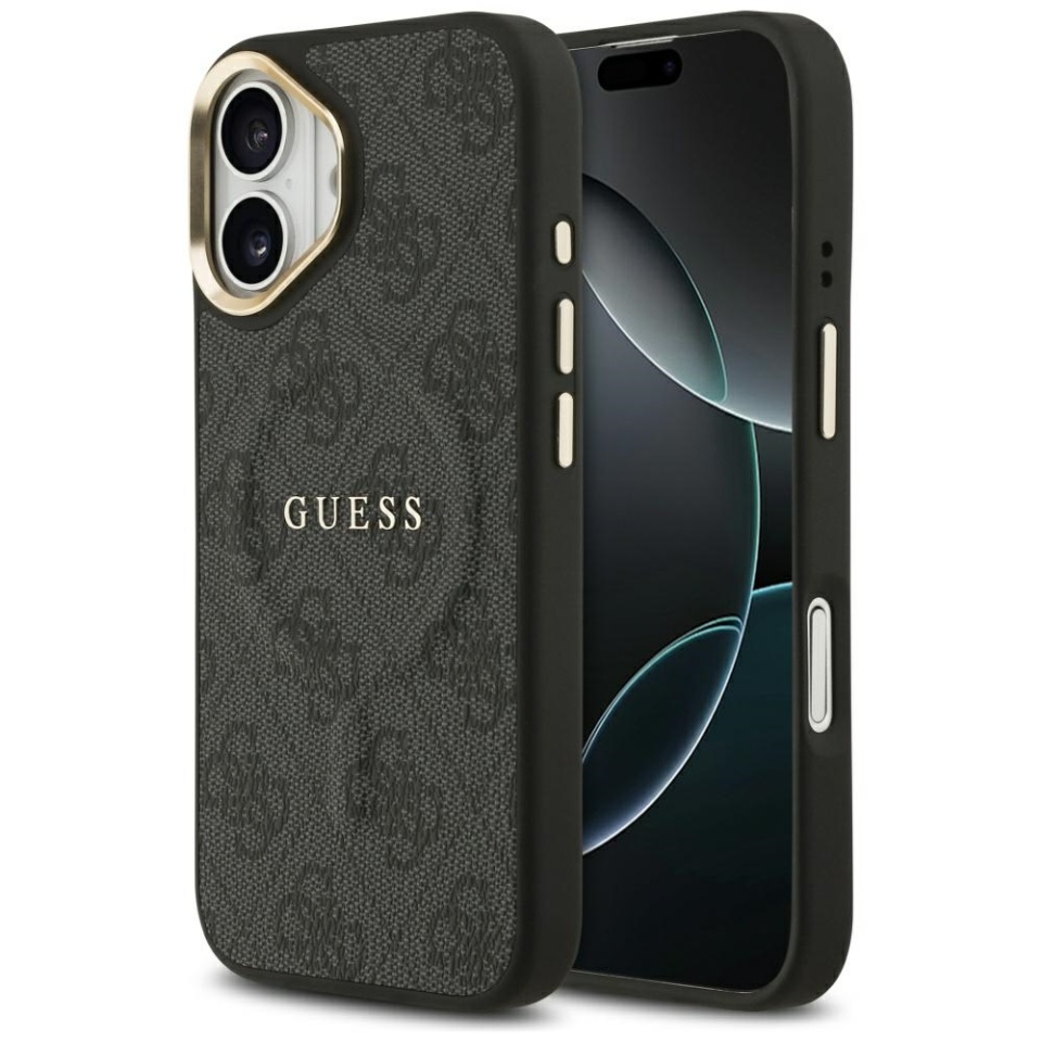 Husa pentru iPhone 17, Guess, Hardcase 4G Classic MagSafe, Negru