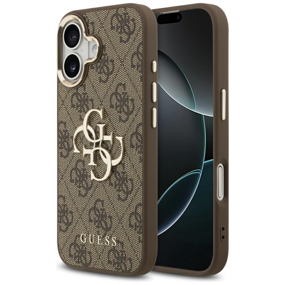 Husa pentru iPhone 17, Guess Hardcase Guess Big 4G Classic Logo, Protectie Slim, Compatibila, Maro