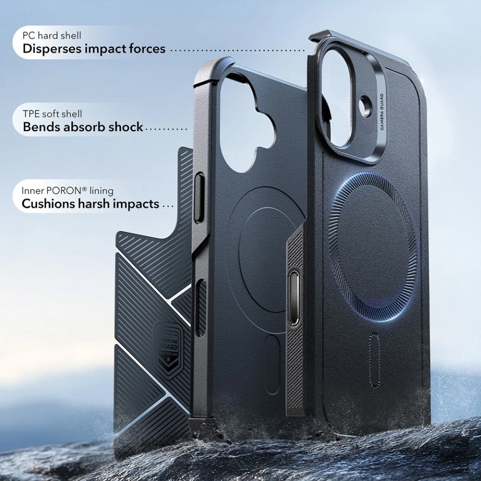 Husa pentru iPhone 17, Magsafe, ESR Cyber Halolock, Negru - 1 | YEO
