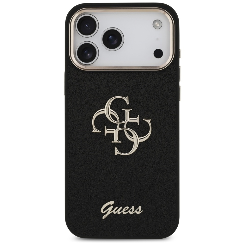 Husa pentru iPhone 17 Pro Max, Glitter Fixed Big 4G, Protectie Slim, Guess, Negru - 1 | YEO