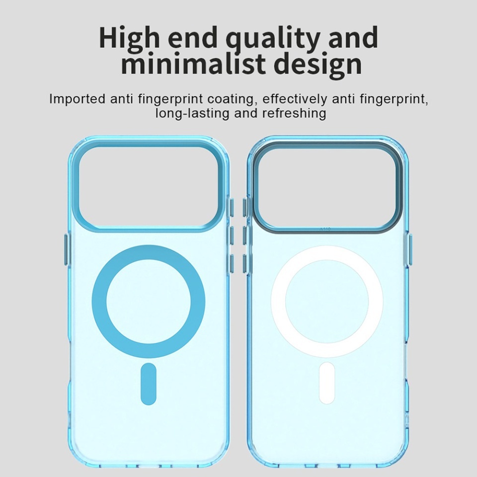 Husa pentru iPhone 17 Pro Max, SKYDDAR INOVATION, CandyCase, Magsafe, set cu sticker, Albastru - 1 | YEO