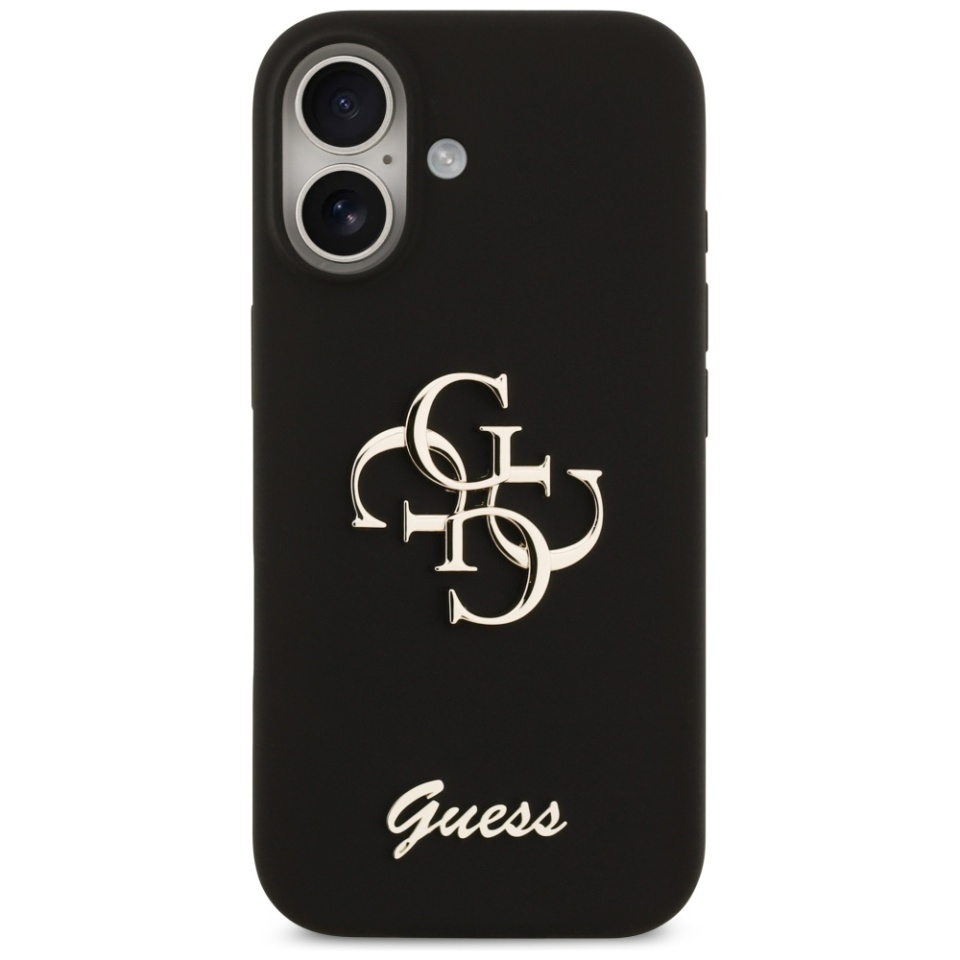 Husa pentru iPhone 17, Silicone Big 4G Script, Protectie Slim, Negru - 1 | YEO