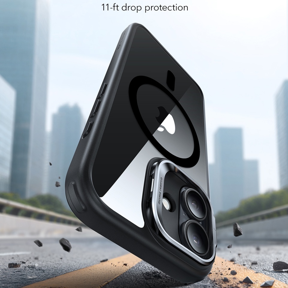 Husa pentru iPhone 17, slim, ESR Classic Hybrid HaloLock Kickstand, Negru/transparenta - 1 | YEO