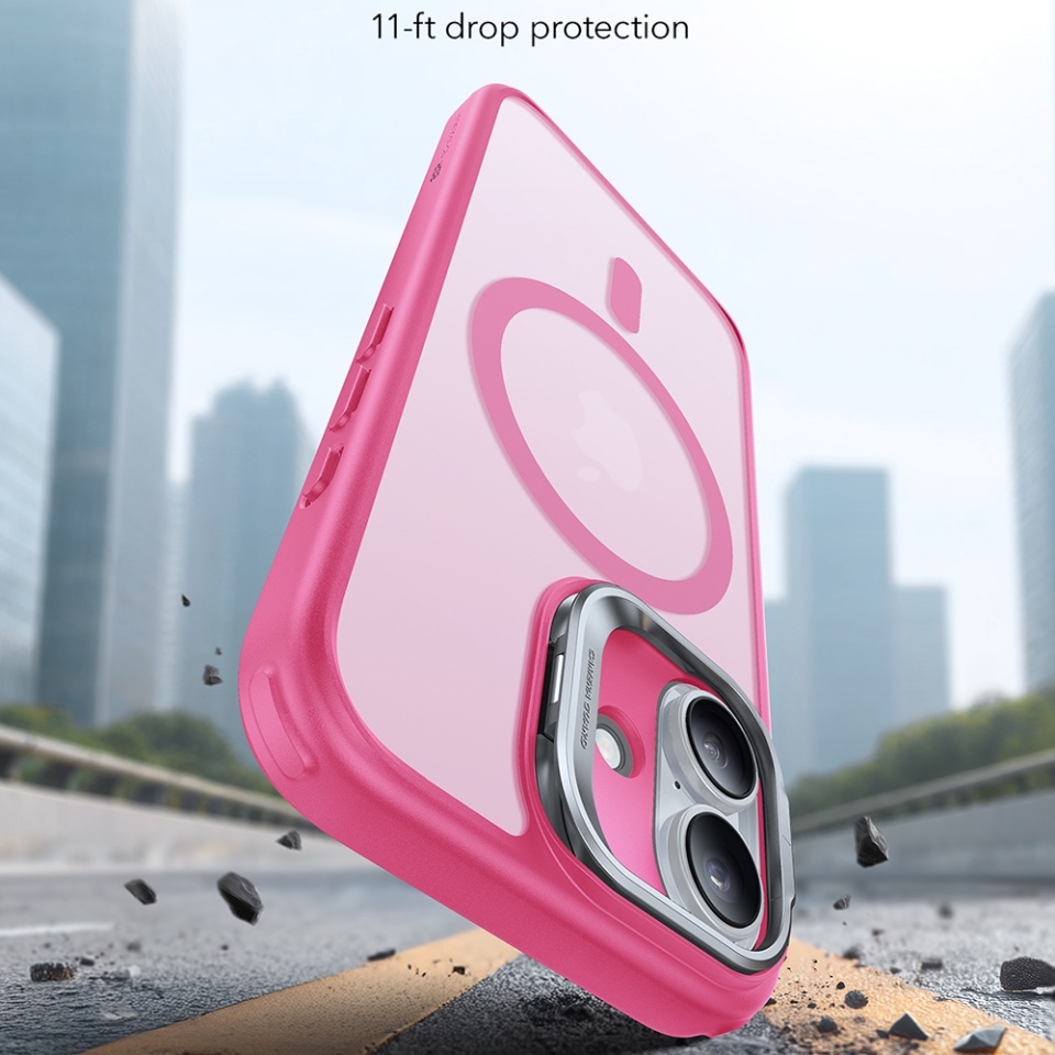 Husa pentru iPhone 17, slim, ESR Classic Hybrid HaloLock Kickstand, Roz - 1 | YEO