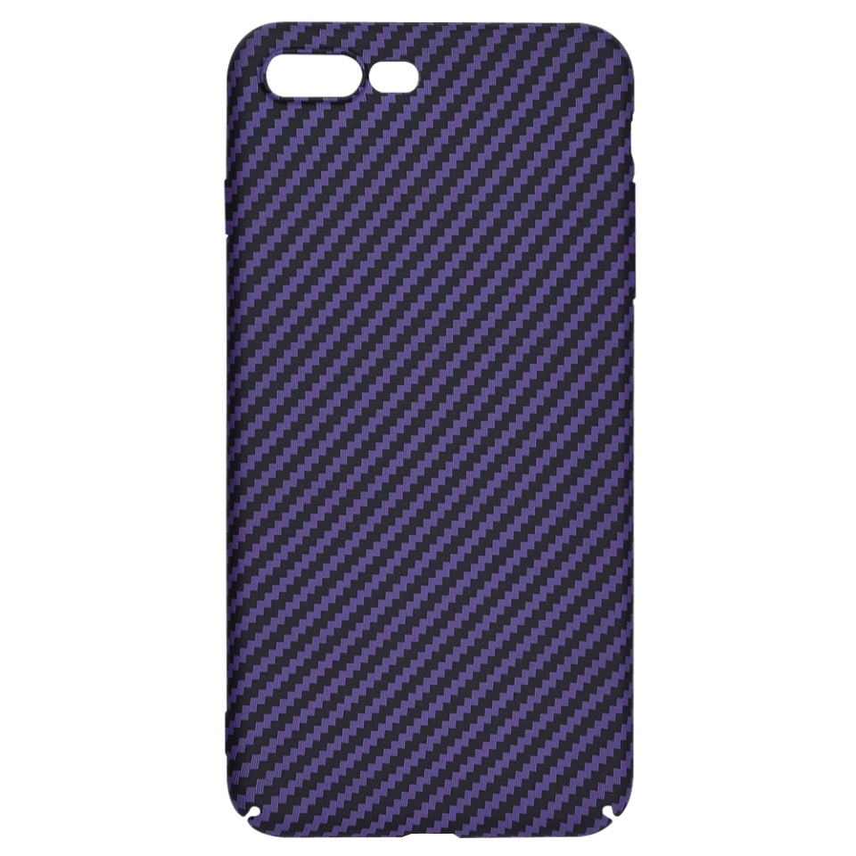Husa pentru iPhone 8 Plus / 7 Plus, Finisaj Premium cu Textura de Carbon, Design Elegant, SKDR CarbonFlex - Mov - 3 | YEO