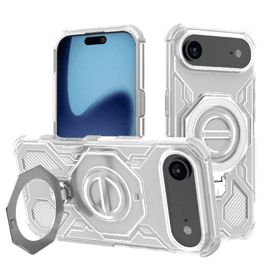 Husa pentru iPhone Air, Antisoc, SKYDDAR INOVATION, Carbon Shield PRO, Magsafe, set cu sticker, Alb
