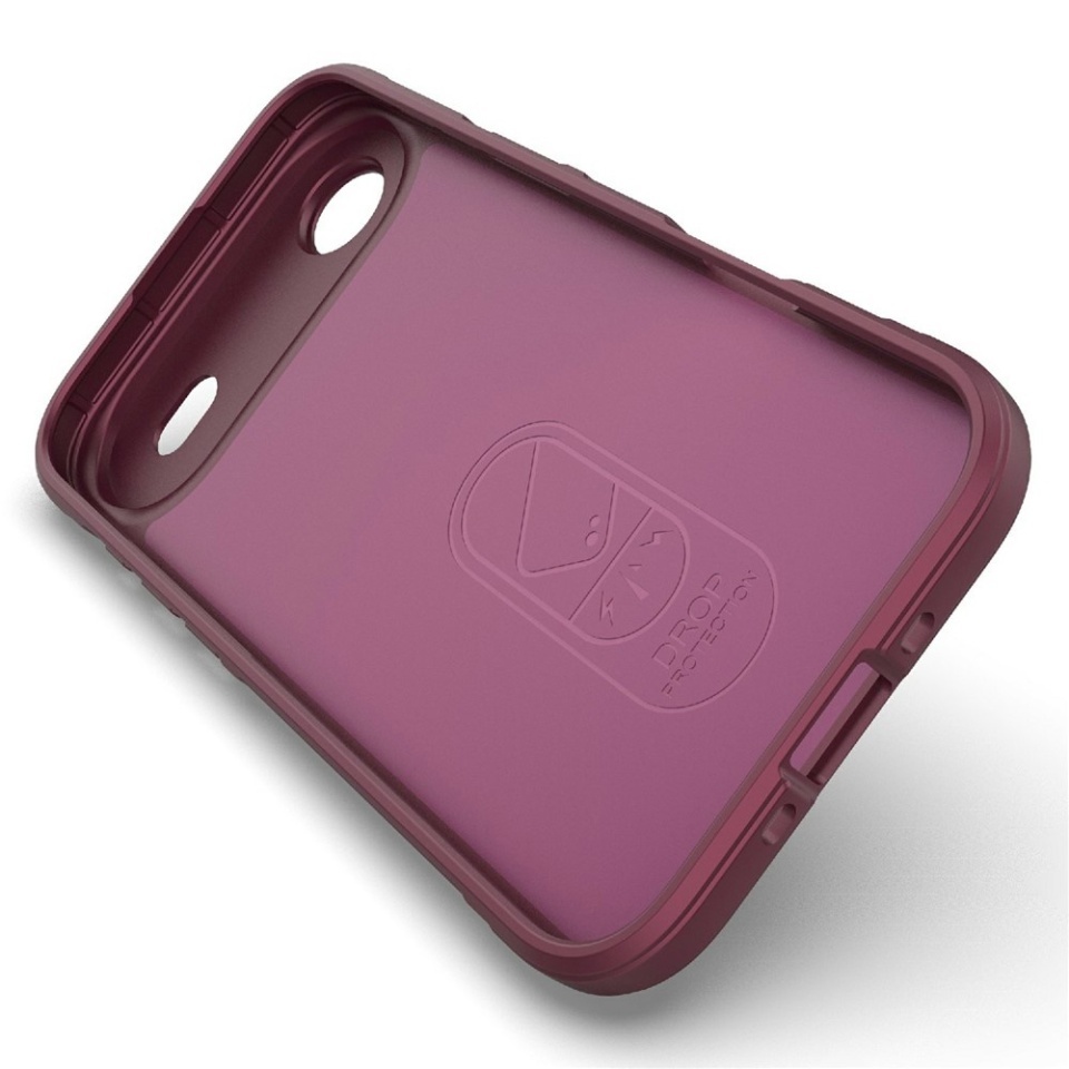 Husa pentru iPhone Air, SKYDDAR INNOVATION, Magic Shield, din Silicon Mat, set cu sticker, Bordo - 3 | YEO