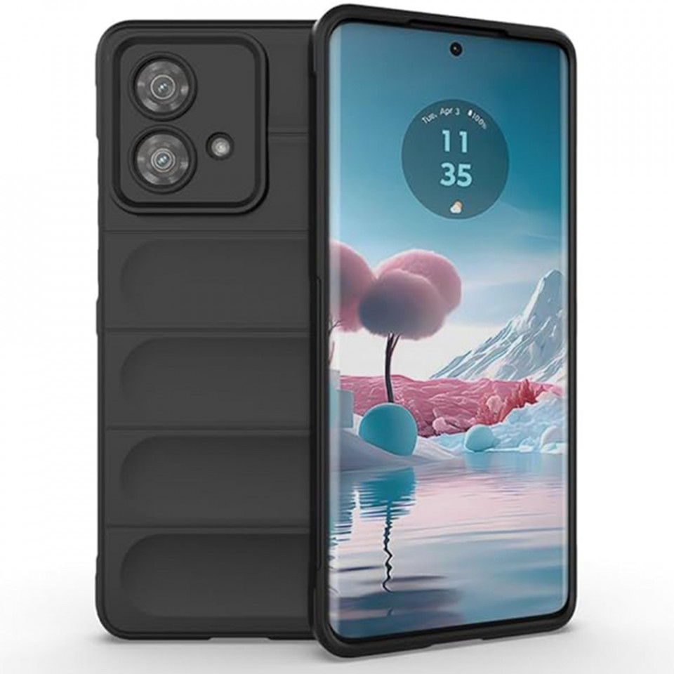 Husa pentru Motorola Edge 40 Neo eleganta, din silicon mat, SKDR Vogue - Negru