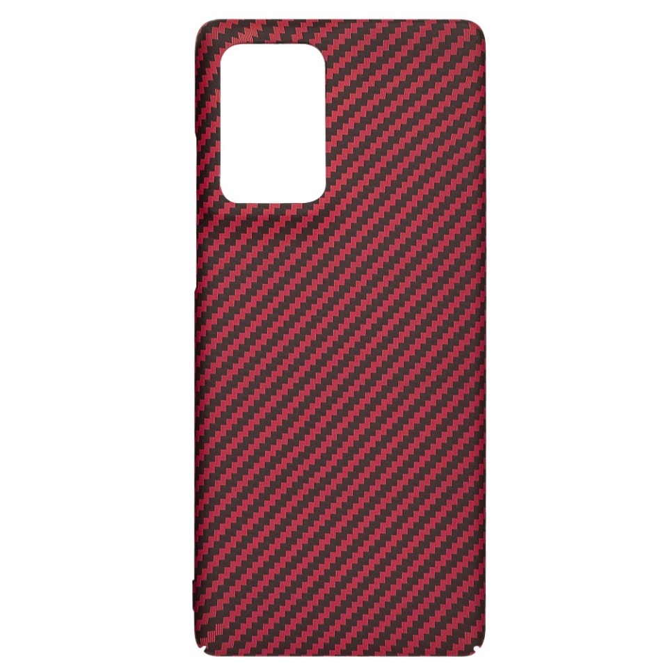 Husa pentru Motorola Edge 50 Fusion, SKYDDAR INNOVATION, textura carbon, Carbonite FiberShell, set cu sticker, Rosu, - 3 | YEO