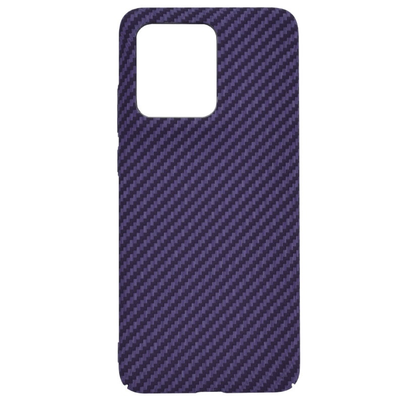 Husa pentru Motorola Edge 50 Neo, Finisaj Premium cu Textura de Carbon, Design Elegant, SKDR CarbonFlex - Mov - 3 | YEO