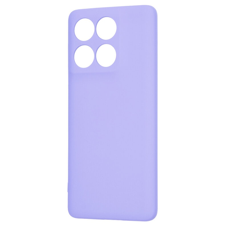 Husa pentru Motorola Edge 60 Fusion, SKYDDAR INNOVATION, din Silicon Catifelat, SoftElegance , Violet, set cu sticker - 3 | YEO