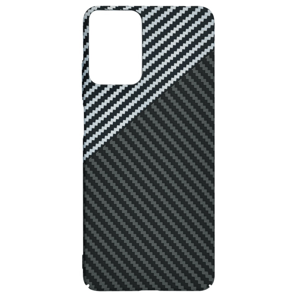 Husa pentru Motorola Moto G04 / Moto G24 / Moto G04s / Moto E14, SKYDDAR INNOVATION, textura carbon, Carbonite FiberShell, set cu sticker, Gri, - 3 | YEO