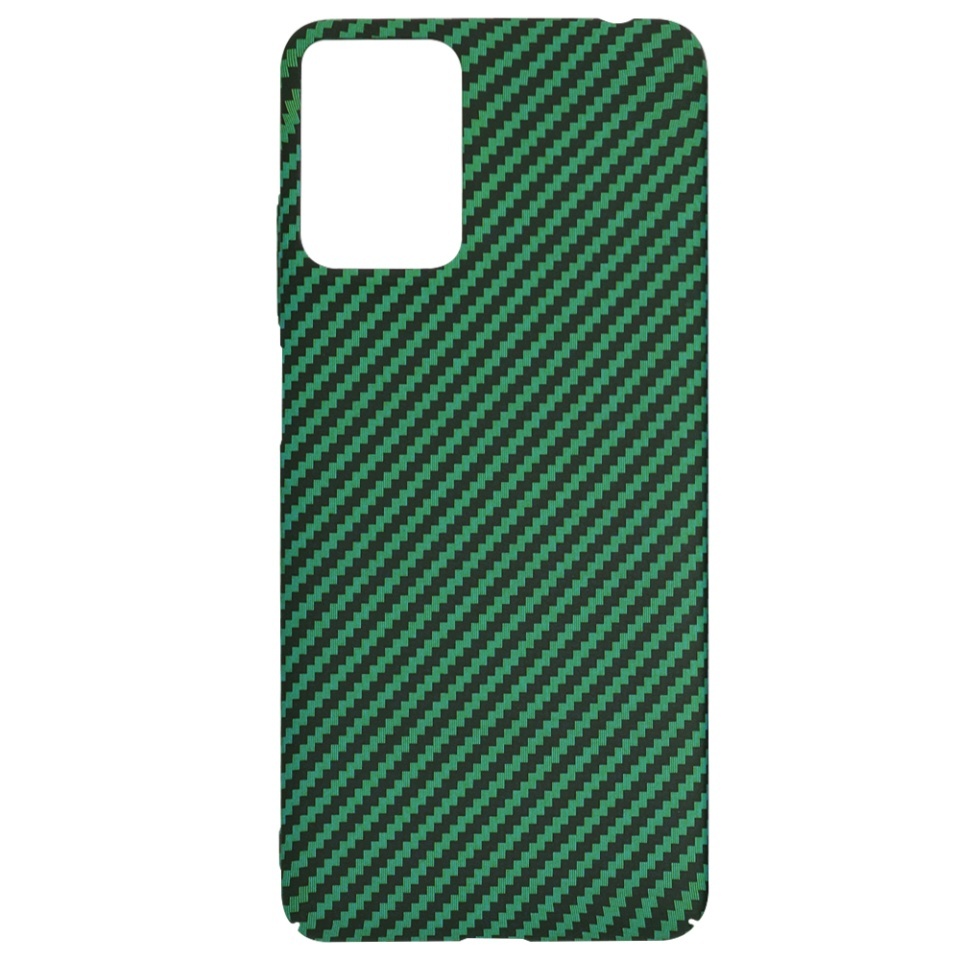 Husa pentru Motorola Moto G24 Power, SKYDDAR INNOVATION, textura carbon, Carbonite FiberShell, set cu sticker, Verde, - 3 | YEO
