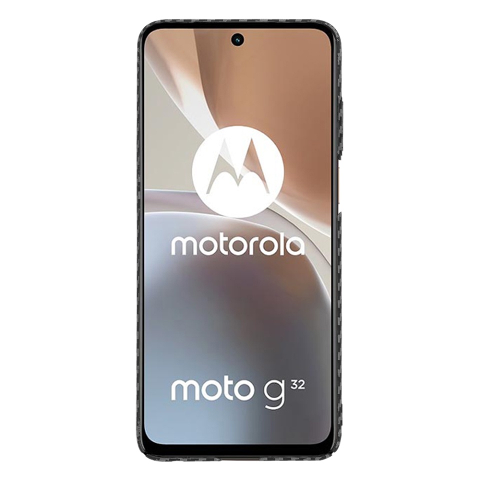 Husa pentru Motorola Moto G32, Finisaj Premium cu Textura de Carbon, Design Elegant, SKDR CarbonFlex - Negru - 1 | YEO