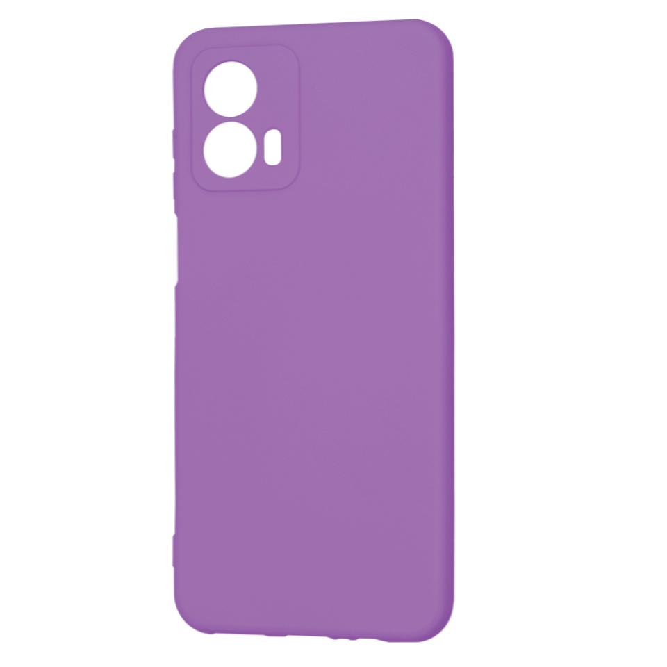 Husa pentru Motorola Moto G53 din Silicon Catifelat, Protectie Premium, Skyddar SoftElegance - Mov - 1 | YEO