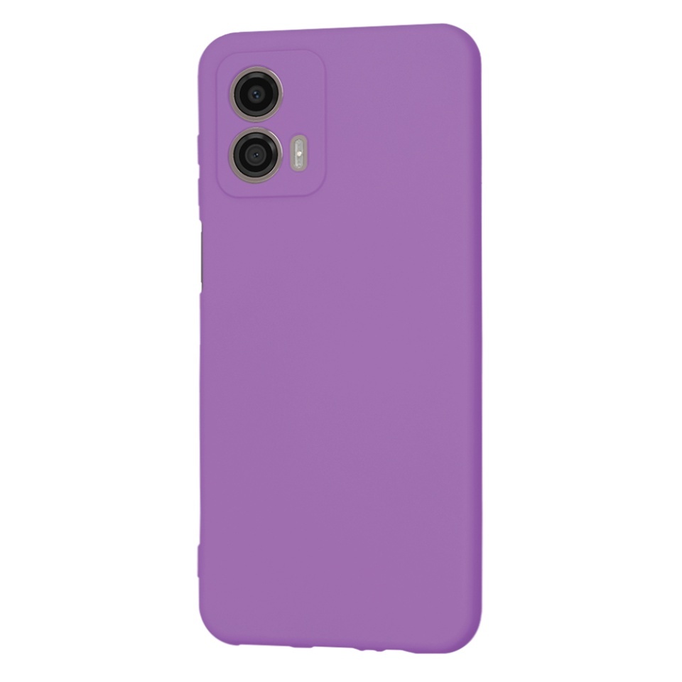 Husa pentru Motorola Moto G53, SKYDDAR INNOVATION, din Silicon Catifelat, SoftElegance, set cu sticker, Mov - 2 | YEO