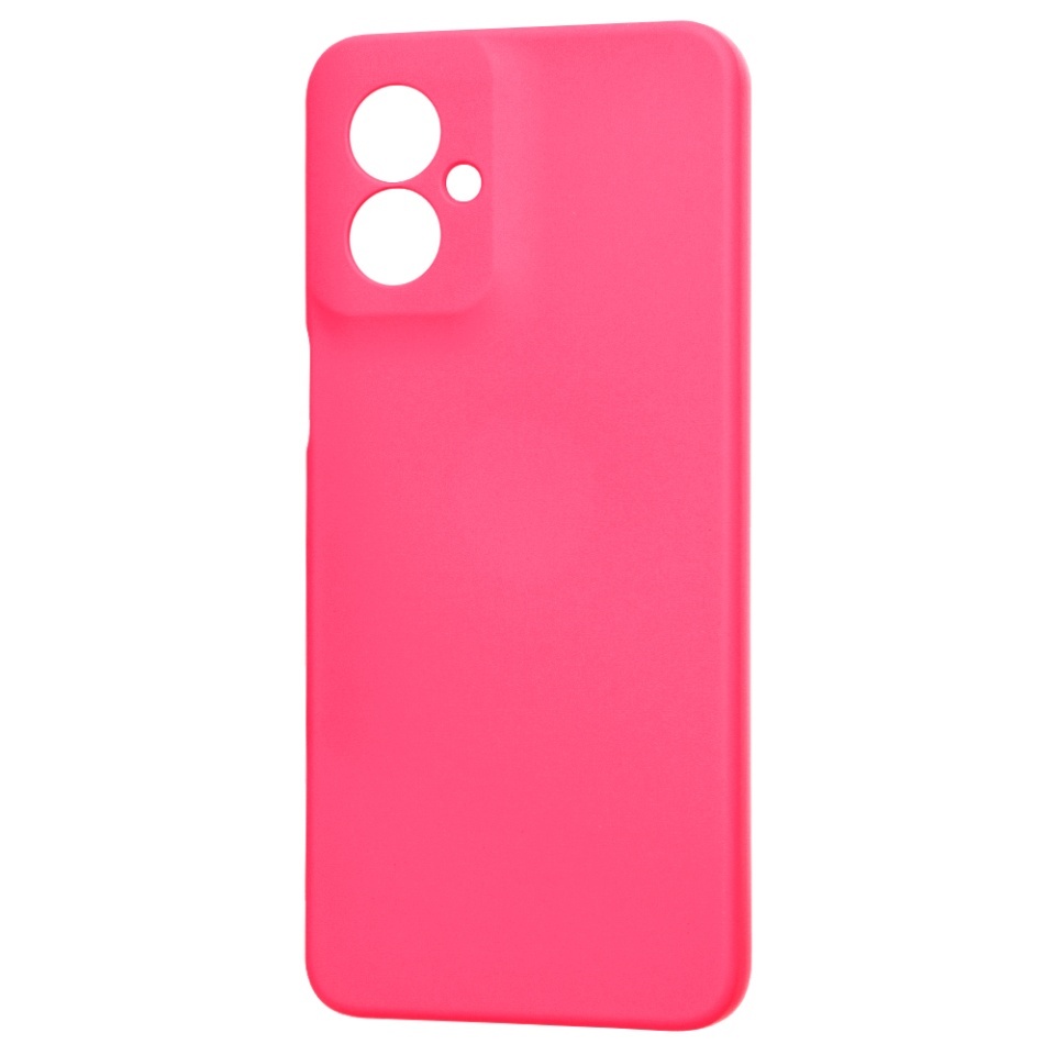 Husa pentru Motorola Moto G55, SKYDDAR INNOVATION, din Silicon Catifelat, SoftElegance, set cu sticker, Fucsia - 3 | YEO