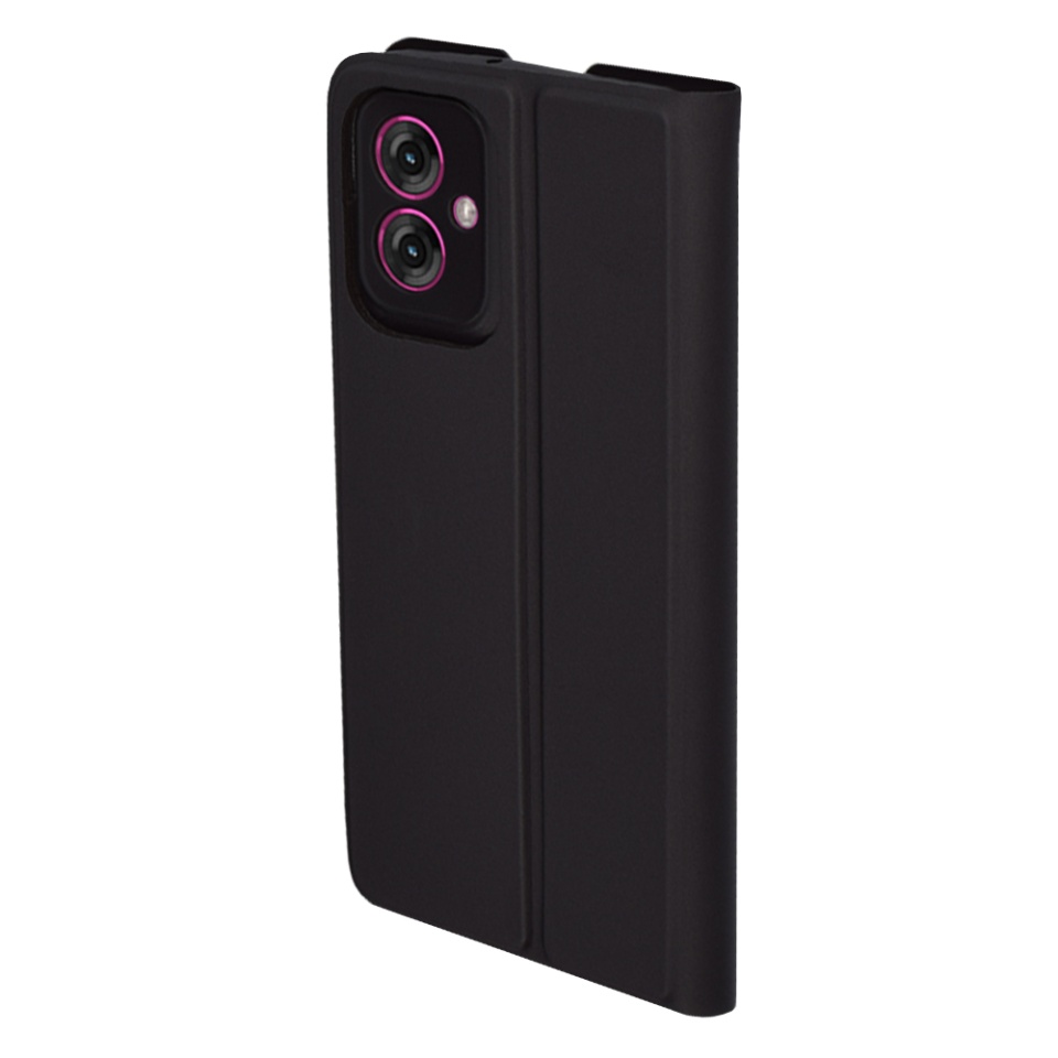 Husa pentru Motorola Moto G55, SKYDDAR INNOVATION, Magskin Book, tip Carte cu Portofel Interior, set cu sticker, Negru - 2 | YEO