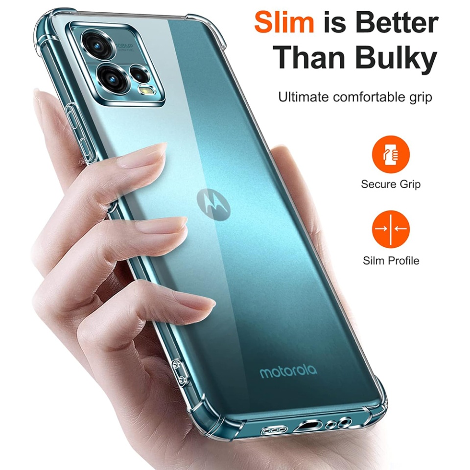 Husa pentru Motorola Moto G72 , SKYDDAR INNOVATION, Shockproof Clear din Silicon Slim, Transparenta, set cu sticker - 1 | YEO