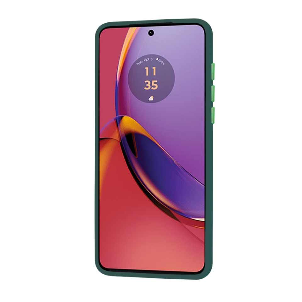 Husa pentru Motorola Moto G84, ce Absoarbe Cele mai Aspre Socuri, Skyddar Frosted - Verde inchis - 2 | YEO