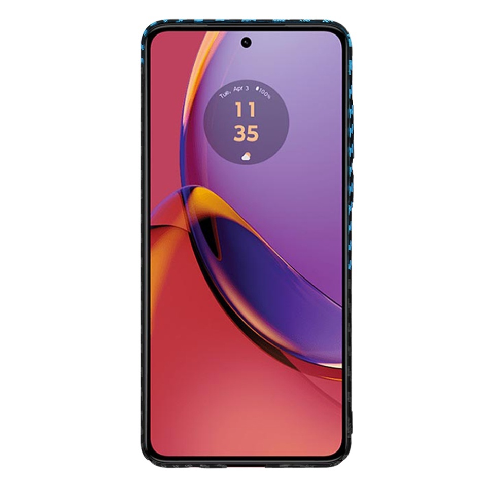 Husa pentru Motorola Moto G84, SKYDDAR INNOVATION, textura carbon, Carbonite FiberShell, set cu sticker, [Culoare necunoscută], - 1 | YEO