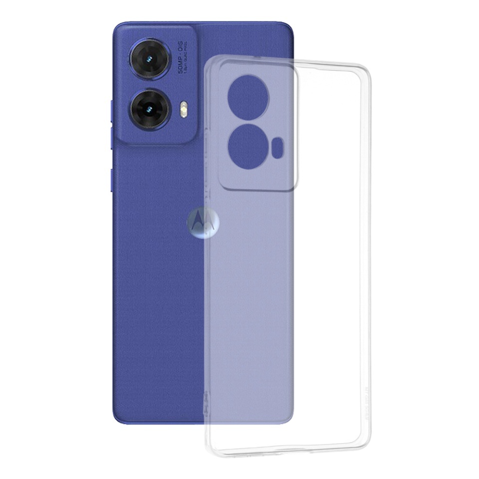 Husa pentru Motorola Moto G85, SKYDDAR INNOVATION, ClearGuard, din silicon transparent, set cu sticker, Transparenta