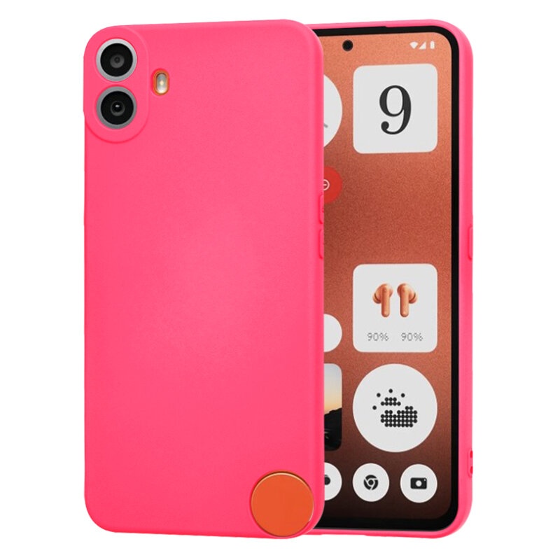 Husa pentru Nothing CMF Phone 1 din Silicon Catifelat, Protectie Premium, Skyddar SoftElegance - Fucsia