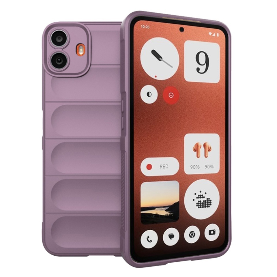 Husa pentru Nothing CMF Phone 1, SKYDDAR INNOVATION, Magic Shield, din Silicon Mat, set cu sticker, Mov