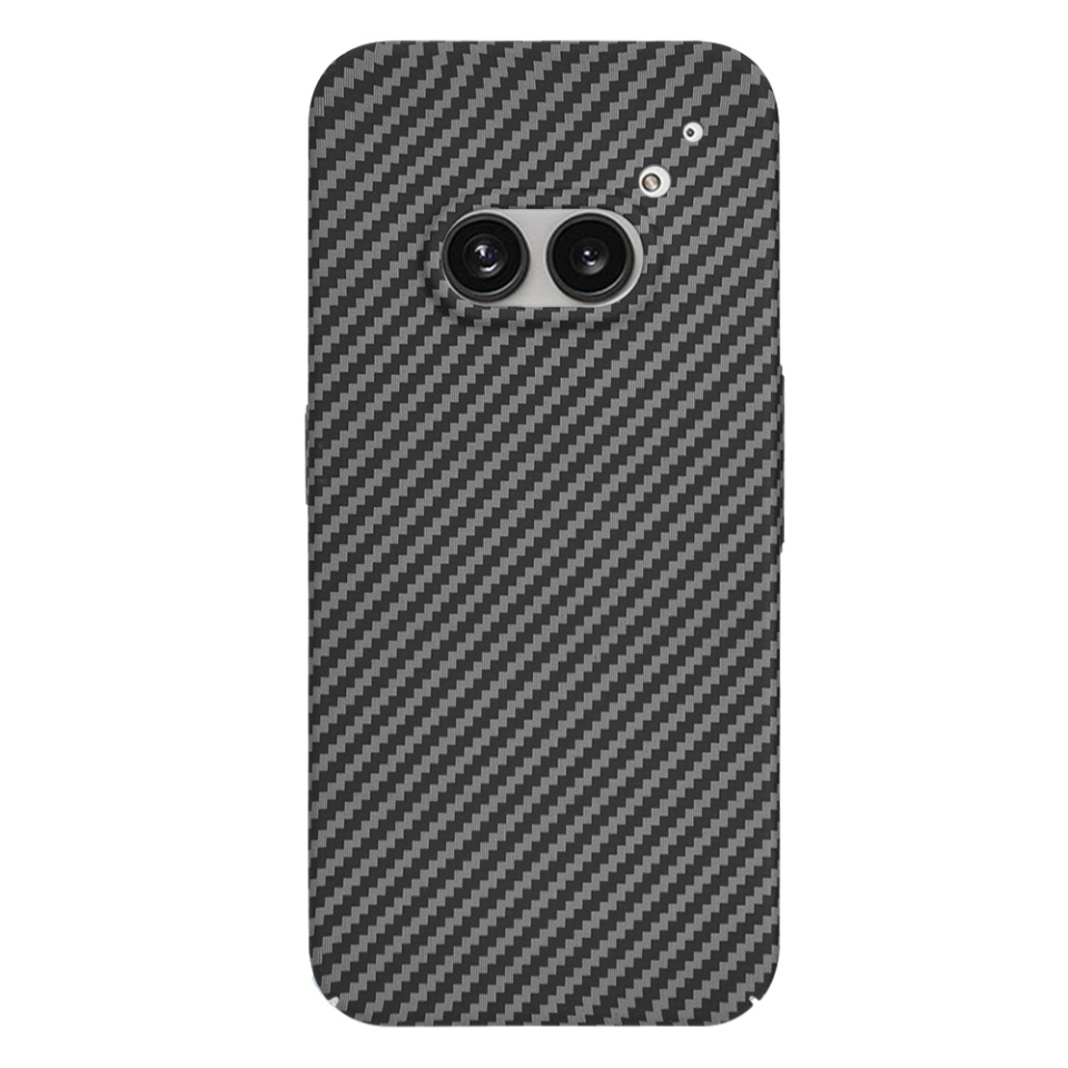 Husa pentru Nothing Phone (2a) / Phone (2a) Plus, Finisaj Premium cu Textura de Carbon, Design Elegant, SKDR CarbonFlex - Negru - 2 | YEO