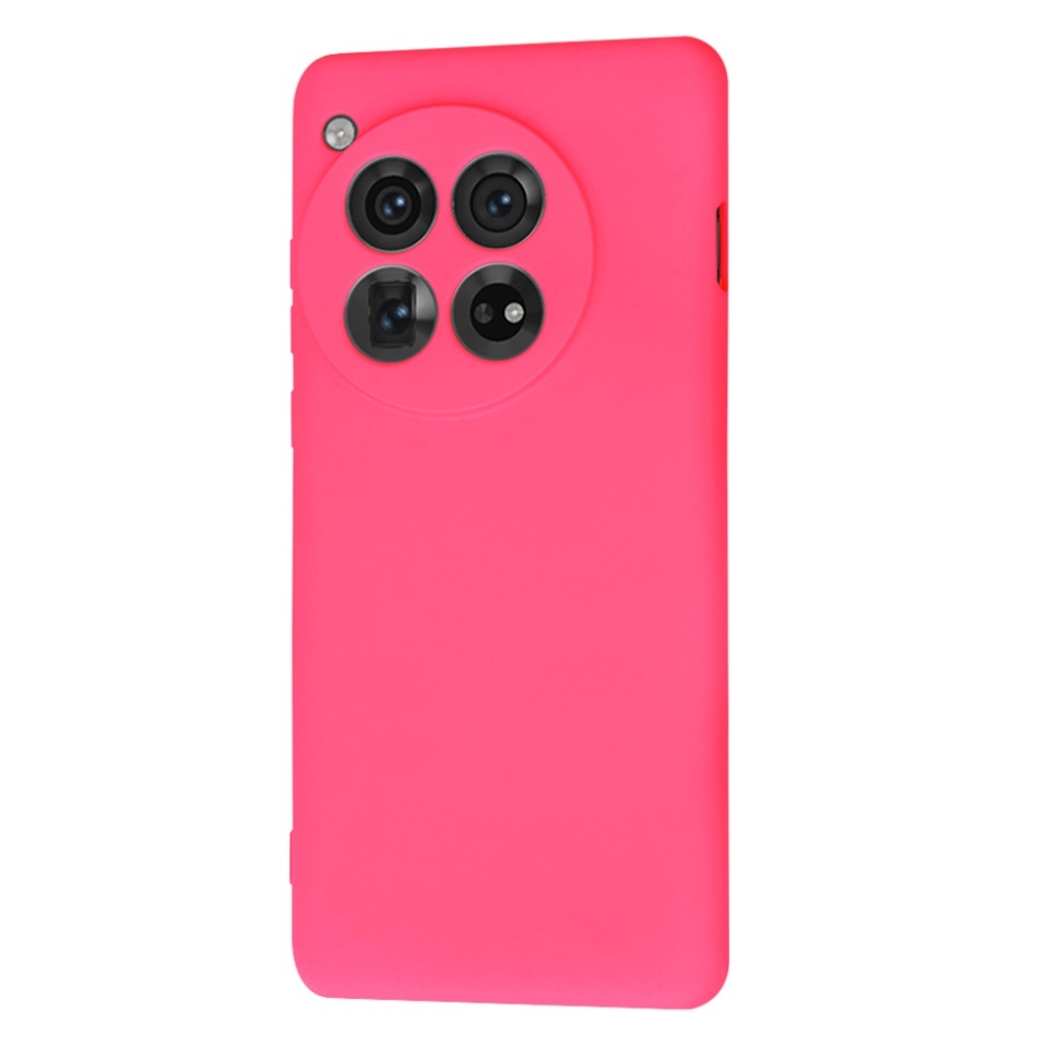 Husa pentru OnePlus 12, SKYDDAR INNOVATION, din Silicon Catifelat, SoftElegance, set cu sticker, Fucsia - 2 | YEO