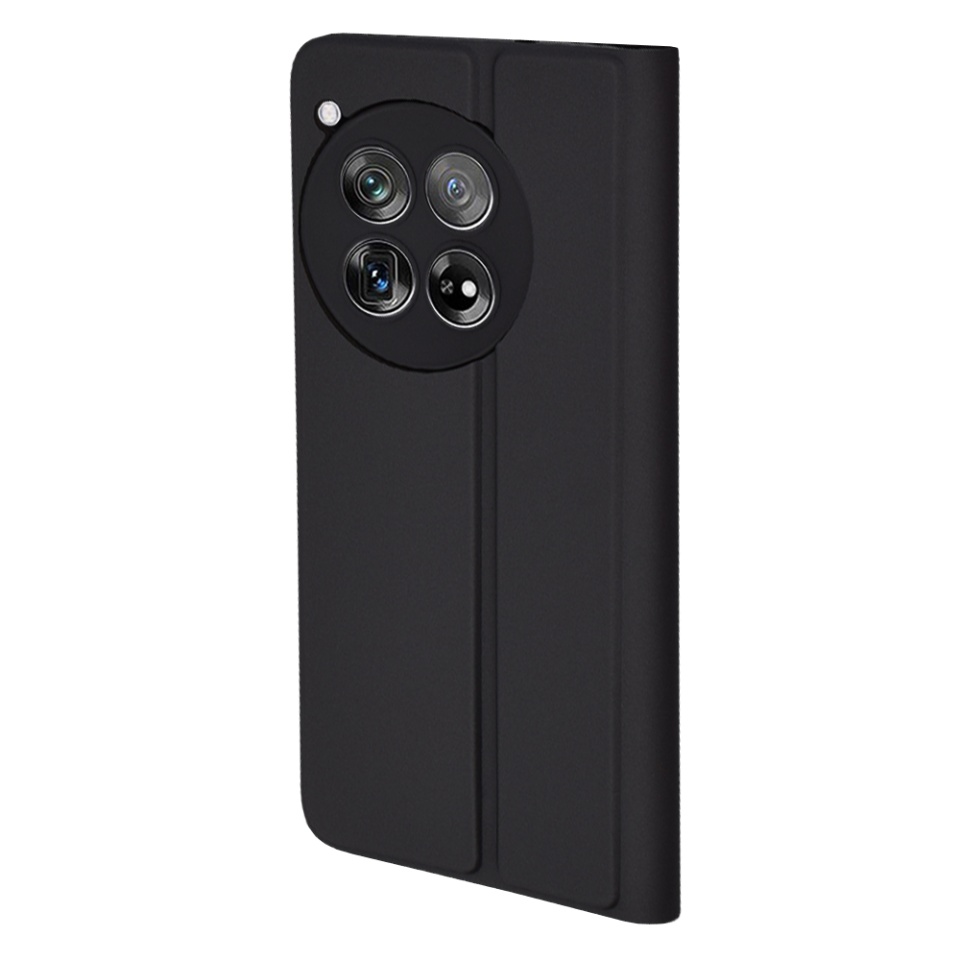 Husa pentru OnePlus 12, SKYDDAR INNOVATION, Magskin Book, tip Carte cu Portofel Interior, set cu sticker, Negru - 2 | YEO